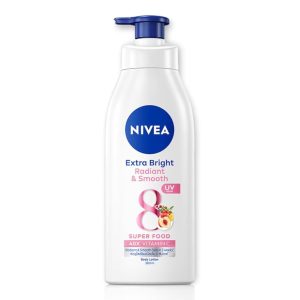 Nivea extra bright radiant & smooth 8 superfood uv filter body lotion
